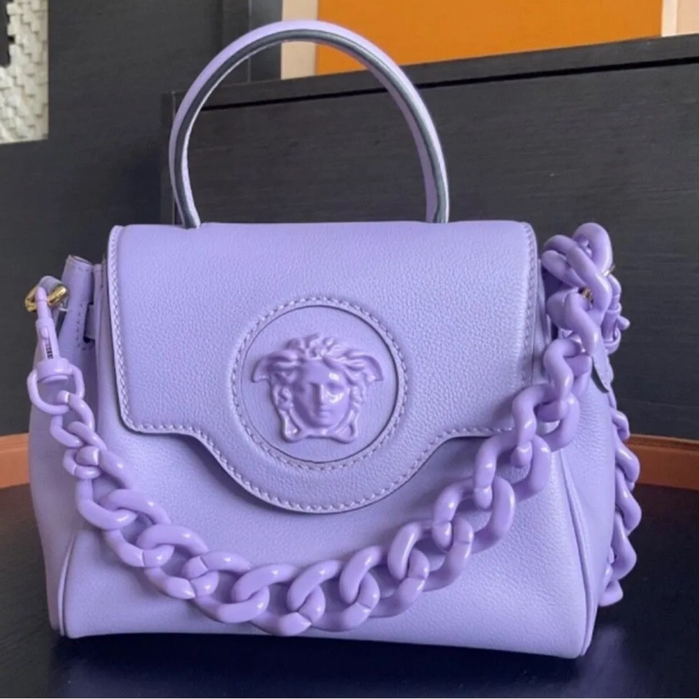 Versace La Medusa Top Handle Bag Leather Medium
